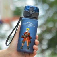 火影忍者水杯男塑料杯子防摔耐高温中小学生女便携ins动漫随手杯 400ML磨砂深蓝色 纯色不印刷 裸杯