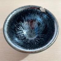 建阳建盏百花主人杯功夫茶杯高档柴烧大容量大师级陶瓷客厅茶具套 百花器型破损有暇随机一只