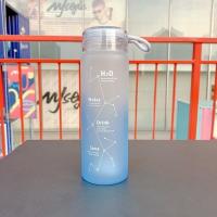 磨砂渐变星空玻璃杯高颜值小清新女炫彩直饮男女士潮流便携水杯 460ML-渐变蓝 杯子