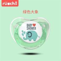 鲁茜婴儿硅胶安抚奶嘴新生儿宝宝安慰奶嘴0-6-18个月安睡型奶嘴 绿色大象 其它