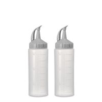 挤压式酱料瓶家用商用厨房调料挤压瓶带盖番茄酱蜂蜜塑料瓶子空瓶 2*175ml