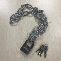 自行车电动摩托车抗液压链条锁防盗链子电瓶锁山地车门链条锁 0.5米长6mm链条+[防剪锁]