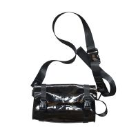 潮牌透明ins超火斜挎包男 个性街头潮流蹦迪包女日系嘻哈单肩小包 黑色不透明（关注店铺送小礼物）