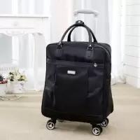 短途旅游包大容量行李袋登机拉杆箱女轻便旅行袋出差行李子母包男 拉杆包黑色万向轮 单个拉杆包 中