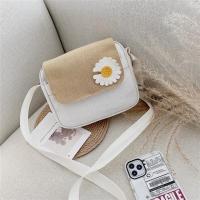 2020新款帆布包女ins风百搭斜挎包女学生韩版小清新小雏菊单肩包 卡其色 收藏宝贝送礼品