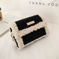 海绵宝宝手工编织包diy自己制作手工包毛线送女朋友礼物单肩斜挎 【DIY-冰条小字母款】黑色