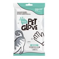 KOJIMA宠物狗狗猫咪免洗澡神器去浮毛手套湿巾去泪痕全身清洁用品 啵乐倍手套湿巾4枚-温和避虫