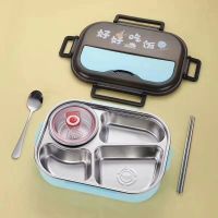 304不锈钢保温学生女分格饭盒成人微波炉餐盒上班族大容量便当盒 [好好吃饭]款 [2格]没有塑料外壳和赠品