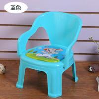 儿童靠背座椅子宝宝餐桌椅叫叫椅带餐盘学坐椅宝宝吃饭板凳椅子 防摔蓝色不带餐桌+坐垫