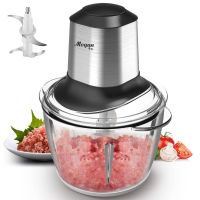 蒙得绞肉机家用电动不锈钢小型多功能全自动碎菜碎肉蒜泥器搅拌器 1.2升绞肉机一副刀