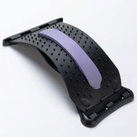 腰椎舒缓器旗舰店颈椎拉伸腰部按摩器锻炼脊柱矫正放松腰靠垫 普通款紫色