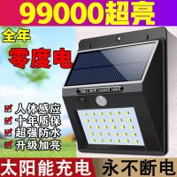 分体式LED太阳能灯人体感应电灯家用室内庭院灯饰防水照明路灯 感应12000普亮50平 一体式不能分体零电费