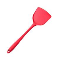 不粘锅硅胶铲 家用耐高温专用炒菜铲子带汤勺护锅长柄勺厨具套装 红色锅铲