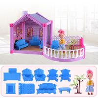 芭比娃娃房子别墅过家家拼装玩具小女孩别墅房子儿童生日礼物 1间1阳台送灯条和娃娃(电商盒)