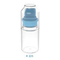 油刷带瓶厨房烙饼刷油抹油刷子烘焙家用耐高温不掉毛烧烤刷油神器 玻璃刷油瓶150ml北欧蓝1个