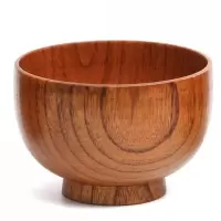 一级品整木天然木质木碗家用餐具环保木碗儿童成人木饭碗 正品约直径10*高度6cm整木