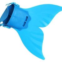 美人鱼服装人鱼尾巴泳衣女童公主裙游泳衣裤套装儿童温泉泳装套装 脚蹼01 100