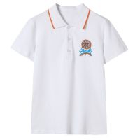 高端亲子装2021夏季新款时尚休闲白色珠地棉亲子服POLO家庭套装 单件上衣 男童90码