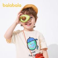 巴拉巴拉男童T恤2021夏季可爱卡通新款薄短袖男童上衣洋气童装男 贝壳白 130