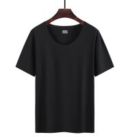 [超薄冰丝凉感]夏季男士家居服T恤短袖五分短裤睡衣睡裤套装男 N88男士[单上衣]黑色 L [建议体重90-120斤]