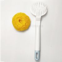 纳米清洁球刷锅神器纤维钢丝球洗锅手柄厨房用品刷碗清洁不掉渣丝 颜色随机发货[每个颜色都非常漂亮] 随机发个坏的