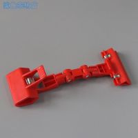 双头机械夹转向价格牌支架旋转万向超市pop广告夹POP广告用品 短款红色5个装_