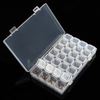 美甲饰品盒钻盒28格24格钻盒饰品收纳小盒子工具收纳盒美甲钻盒 28格钻盒