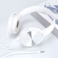 耳机头戴式蓝牙OPPO学生可爱挂脖华为小米vivo苹果通用男女同款 普通插线款白色