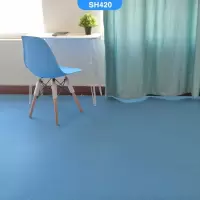 加厚塑胶地板革办公室水泥地面专用pvc防滑地胶商用耐磨防水地贴 蓝理石 双面防水实心革