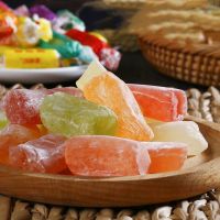 山东特产圣福记高粱饴软糖正宗侯美丽家的拉丝水果高粱糖怀旧糖果 荔枝味500g