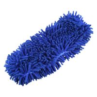 雪尼尔拖把头拖把套头地拖尘推拖头加厚拖布头毛毛虫拖把布 雪尼尔套布蓝色1个