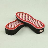 夏季手工编织孺子牛鞋底女士夏季凉鞋鞋底钩拖鞋底防滑耐磨坡跟 竹凉龙女 35