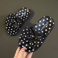 儿童拖鞋女童鞋公主亲子大童中小童防滑软底室内可爱女孩凉拖鞋 黑色2038 24-25