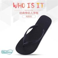 女人字拖夏季新款经典情侣沙滩鞋休闲防滑凉夹脚学生男女凉拖鞋 纯黑色(女款) 36码(偏小一码)