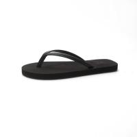 人字拖女夏季时尚夹脚拖鞋男防滑情侣平底凉拖鞋外穿沙滩鞋韩版潮 黑色平跟 细带 35