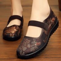 女士老北京布鞋女单鞋新款妈妈鞋子软底奶奶鞋老人防滑女鞋老年人 2013咖色 37
