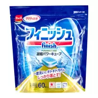 日本本土版亮碟FINISH洗碗机洗碗粉块/洗涤块固体片剂60片100片装 60片装