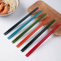 樱太合金筷子家用家庭高档防霉潮防滑轻奢高颜值一人一色专人专用 锦鲤六色 每色一双 6双装