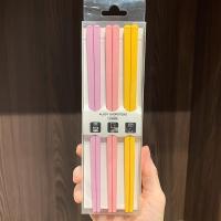 筷子洗碗机可用 防霉耐高温洗碗机可用彩色日式尖头防滑合金筷子 儿童筷-黄粉色系-19