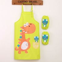 儿童罩衣防水画画衣服男女孩幼儿园绘画衣小学生书法美术围裙护衣 颜色图案随机男款 120 适合4-6岁