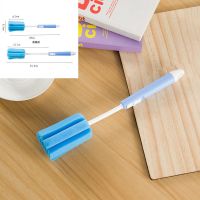 3个杯刷洗奶瓶刷子长柄海绵刷保温杯清洁刷奶瓶刷厨房洗杯子刷子 蓝色伸缩杯刷1个-长34.3cm