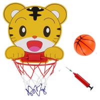 筐儿童篮球架可升降3小孩子训练篮筐架子2-3投篮篮框简易投球 老虎篮球板+1球