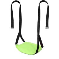 儿童秋千室内家用荡秋千便携软板户外庭院家用绳子小孩吊椅座椅 亏本冲量绿椭圆款 加两米调节带子