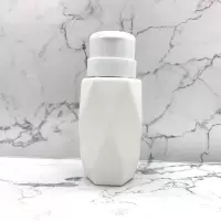 日式美甲工具新款菱形格按压瓶卸甲水清洁水店用美甲压瓶防漏带锁 白色菱形按压瓶