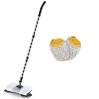 智能手推式扫把扫地机家用扫拖一体机器人吸尘器拖地扫帚神器 (珍珠白)共2布