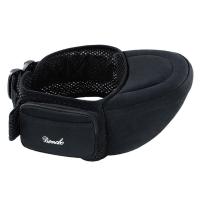 BEMOBO婴儿腰凳背带前抱式透气大凳面多功能宝宝用品抱娃神器单凳 黑色(精品单凳)