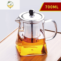 YICHENG泡茶壶器不锈钢过滤耐热高温玻璃小号花红茶茶具套装家用