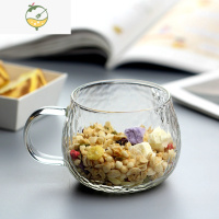 YICHENG高颜值玻璃早餐杯酸奶杯耐热牛奶杯水杯玻璃杯办公室杯子女