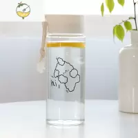 YICHENGins网红卡通塑料杯磨砂便携水杯女学生可爱防摔创意个性潮流杯子