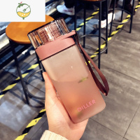 YICHENG简约磨砂方形塑料杯便携男女学生随手杯创意潮流运动健身网红水杯